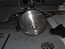 The slotted rotors with the new Granada conversion. This was a great upgrade for my car.